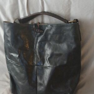 Coach Black Leather Tote Bag